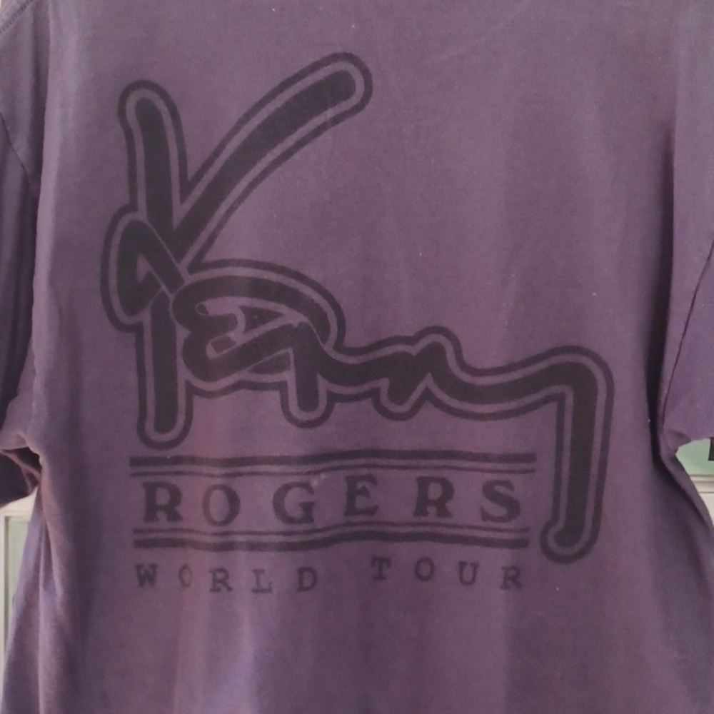Kenny Rogers concert Tee World Tour women's size medium purple - Picture 4 of 5